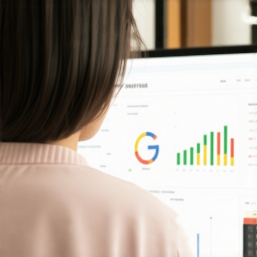 Person analyzing Google My Business insights for local SEO in Washington.