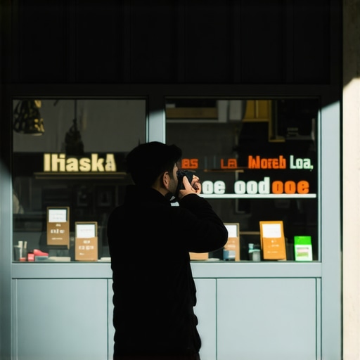 Photographer taking high-quality photos of a local business storefront for SEO optimization.