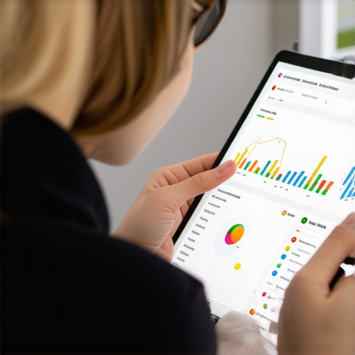 Person analyzing SEO data on a tablet for local Google Maps rankings