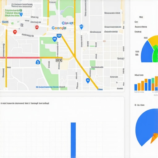 Google Maps Analytics Dashboard Screenshot of Google Maps analytics showing local search rankings and performance metrics.