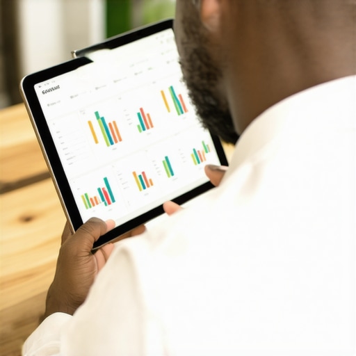 Business owner reviewing SEO performance and map rankings in Washington, DC.