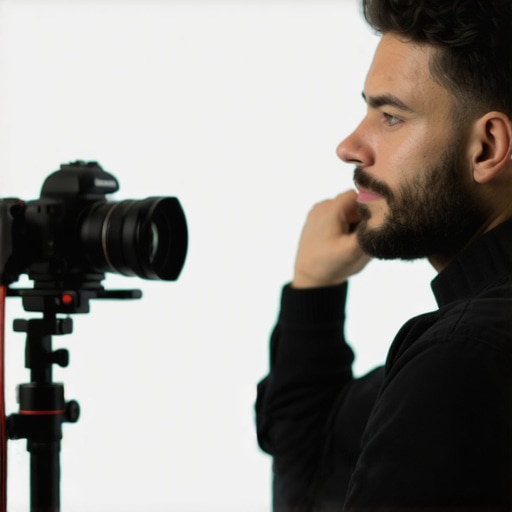 Business owner recording a professional video for Google verification in Washington DC